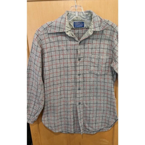 Vintage Pendleton Plaid Virgin Wool Board Shirt Men’s Size Medium FITS Small USA